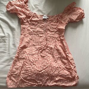 Princess Polly Pink Floral Off-Shoulder Dress, Size US 10 (AU/UK 14)